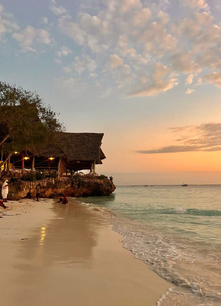 Scenic view of Jambiani beach in Zanzibar