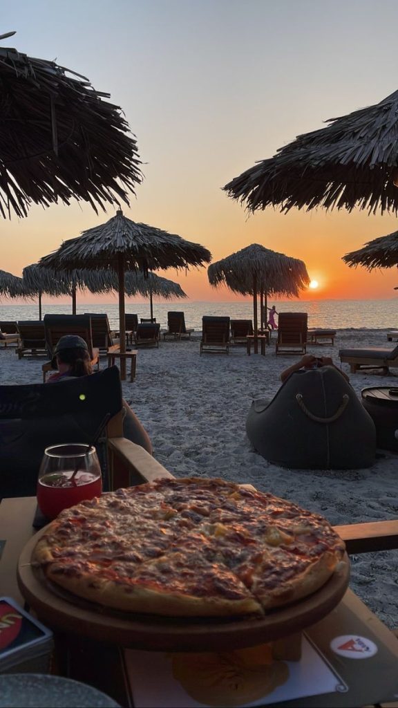 Tropical beach landscape in Jambiani on Zanzibar island