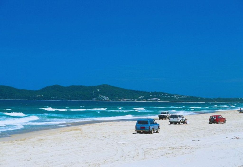 Driving along Zanzibar’s coastal road during a beach trip with a rental car