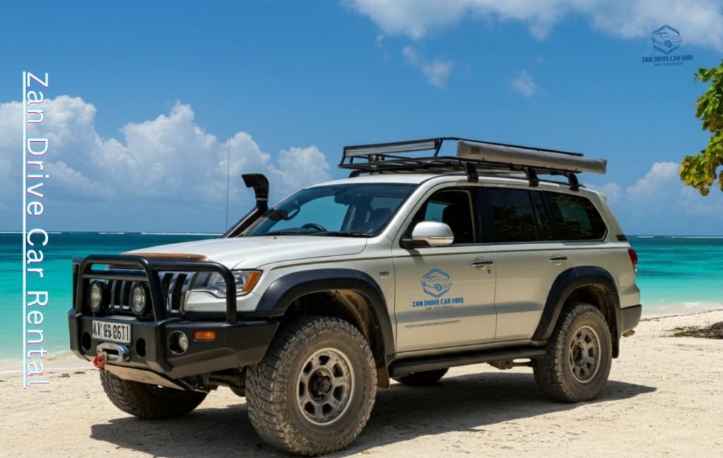 cheap car rental Zanzibar from $25 day small hatchback driving coastal road