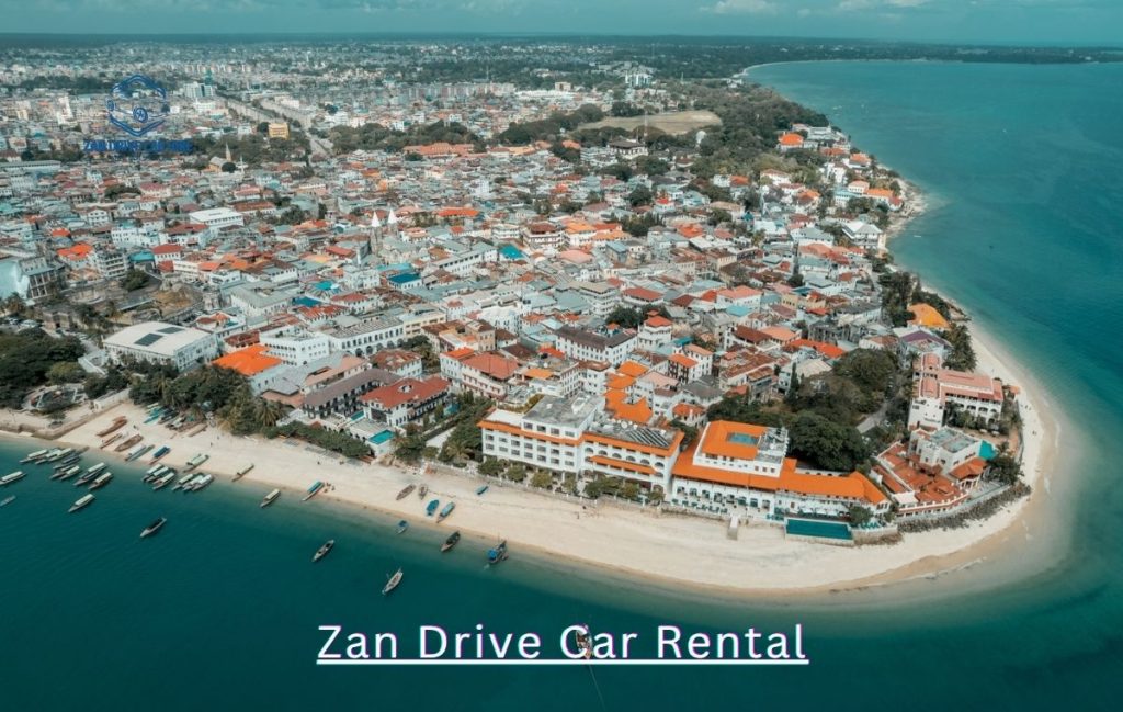 Stone Town Zanzibar waterfront aerial view 15 minutes from ZNZ airport