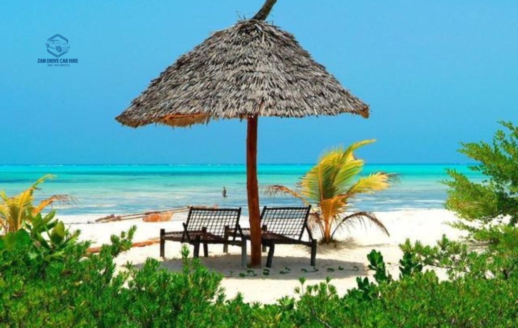 Zanzibar Airport Car Rental - Zanzibar's Most Bluish Beach with White Sand
